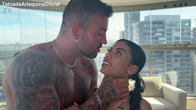 Arlequina Tatu Brazilian Tattooed Woman Lost Her Anal Virginity Porn Video